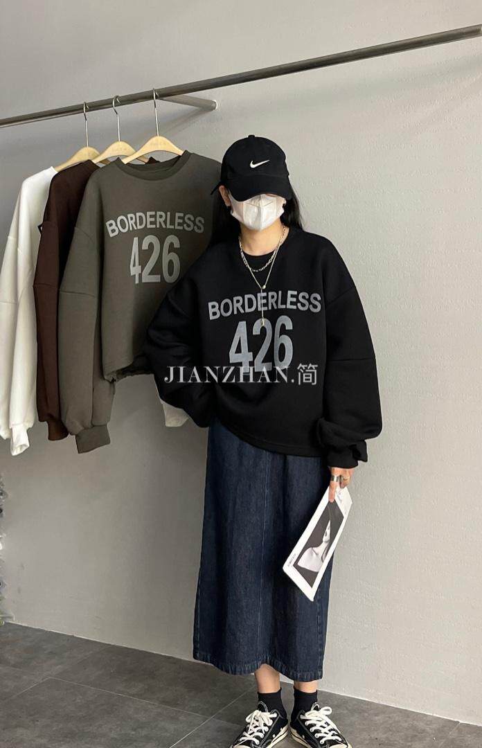 秋季新款时尚短款卫衣，女装卫衣/绒衫，JIAN.Z 简.站