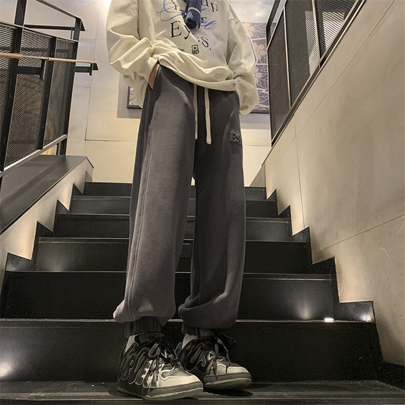 冬季加绒加厚钢印休闲卫裤M~5XLXZ604-KP98-P65控78,男装休闲裤,星座604