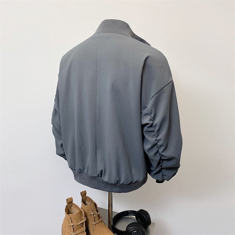 假模-飞行员夹克外套男美式短款立领棒球服8086-P60,男装夹克,电商B380（原B361）