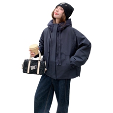 【档口现货】连帽款休闲保暖派克云绒服2C233-817-P225-K339，女装棉衣/棉服，2C233