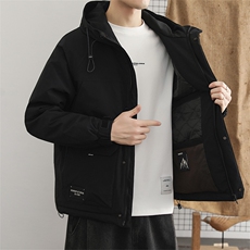 美式复古高充绒冬季棉服男2025新款潮牌御寒保暖机能风工装外套，男装棉衣，星座914