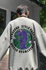 ！2024秋冬男士华夫格圆领卫衣百搭长袖上衣HWY62P30，男装卫衣，电商B220