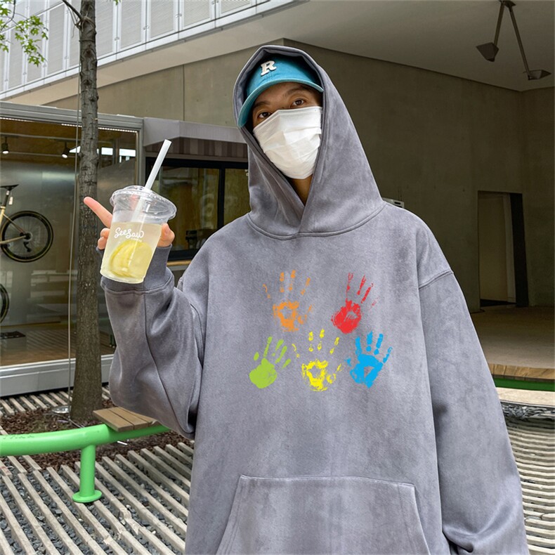 23/秋季360G麂皮绒印花宽松休闲连帽卫衣JWY3270P50控69,男装卫衣,电商B370