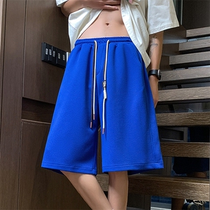 夏华夫格短裤男美式高街肌理感宽松休闲五分裤子XZ514-2-1527-P38图片