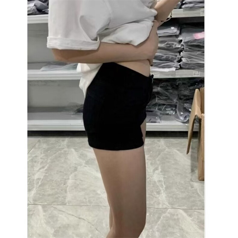 黑色低腰牛仔短裤女夏季新款辣妹修身显瘦a字热裤欧美超短包臀裤,男装牛仔裤,星座1210-1