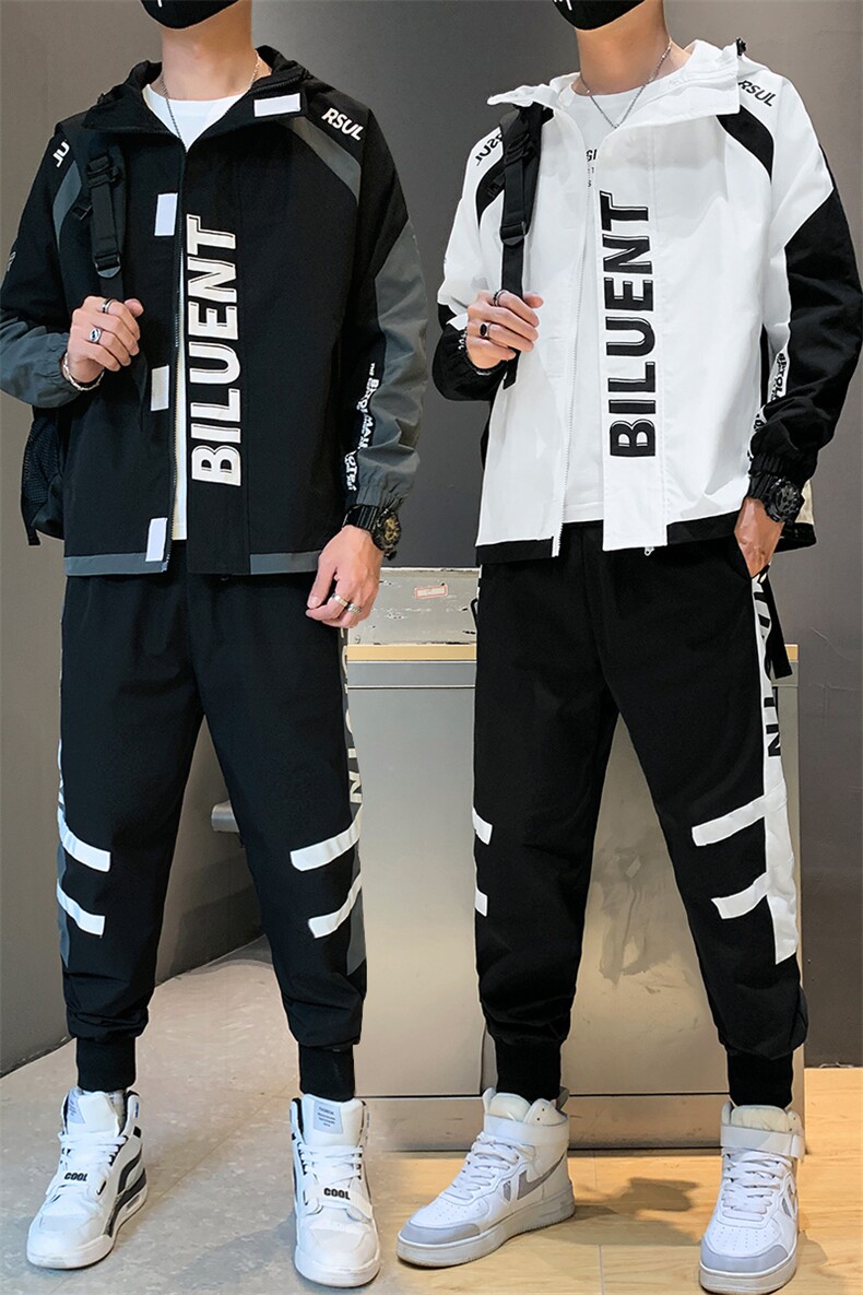 2021新款春秋夹克外套搭配一套男装潮流韩版休闲套装DS873T,男装夹克,电商A102