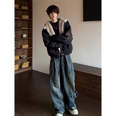 1506/Q10810/P89毛领座山雕外套男款冬装连帽美式复古保暖棉衣，男装棉衣，星座1506