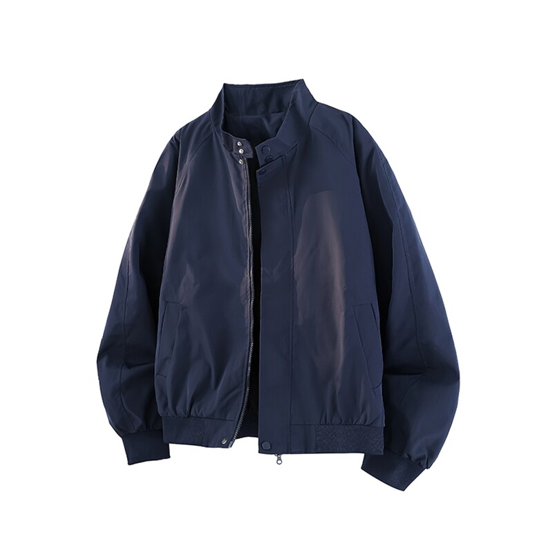 新款飞行夹克立领小众设计教练拉链显瘦纯色外套JK8211P45，男装夹克，电商A128