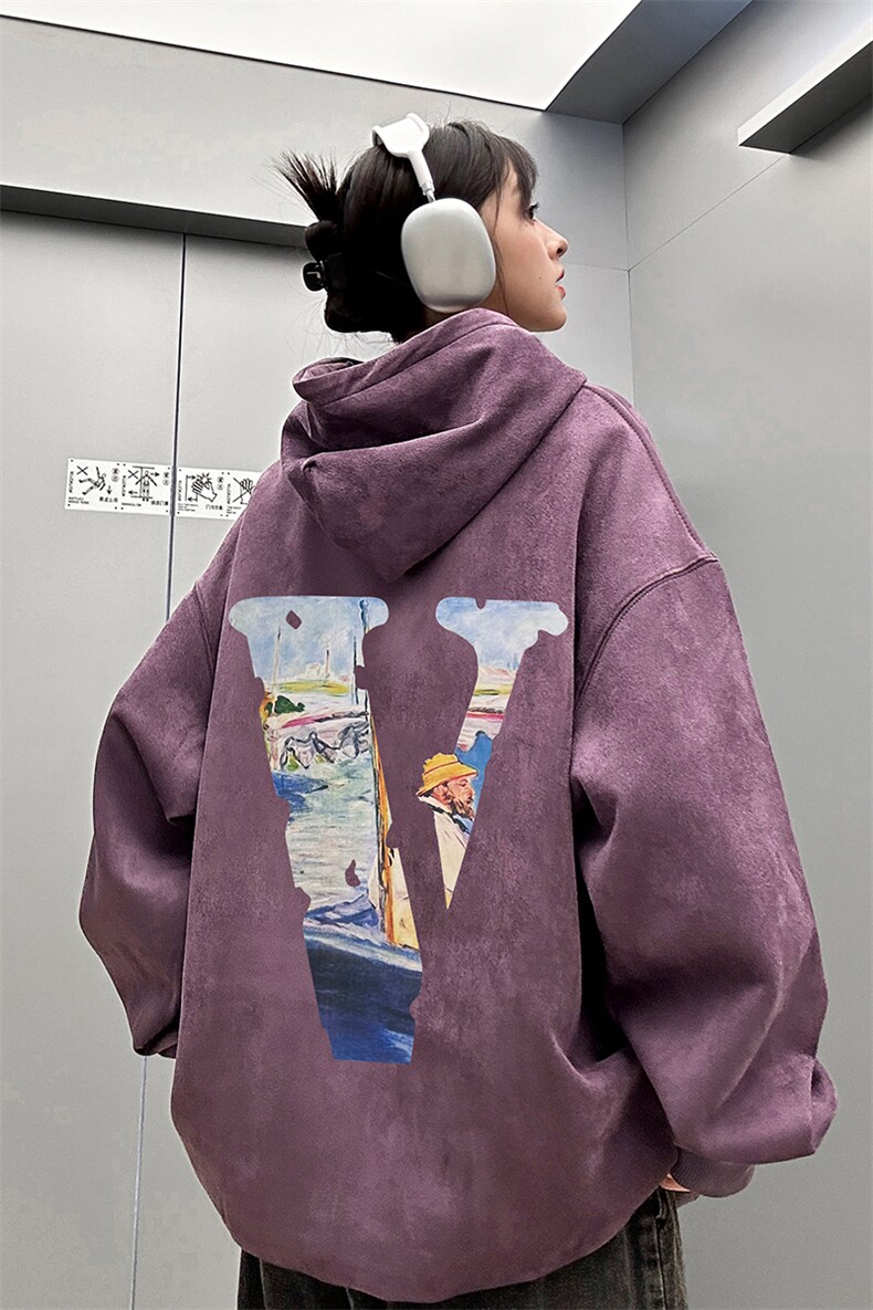 麂皮绒连帽卫衣重磅400克油画v印花JL7116-P45控78（抖音不可售）,男装卫衣,星座508（原C305）