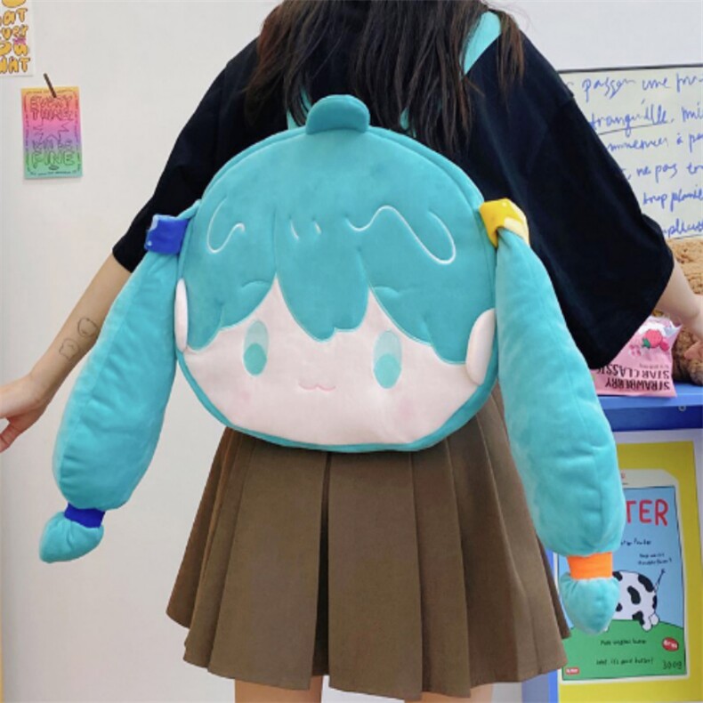 大号初音妹头包，路飞毛绒玩具厂