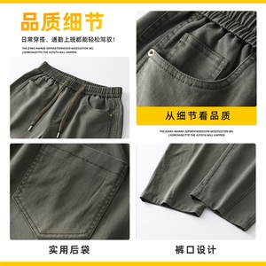 秋冬款休闲裤男款美式高街潮牌宽松百搭直筒运动弯刀裤Z2591-P50图片