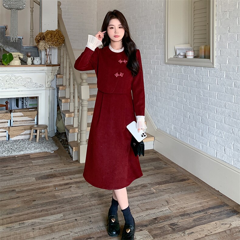 2024春装假两件长袖连衣裙浙宝B2楼239-P130-控185,女装连衣裙,姿衣轩