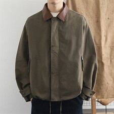 巴恩风夹克男飞行宽松休闲复古时尚美式工装翻领外套秋季，男装夹克，星座914