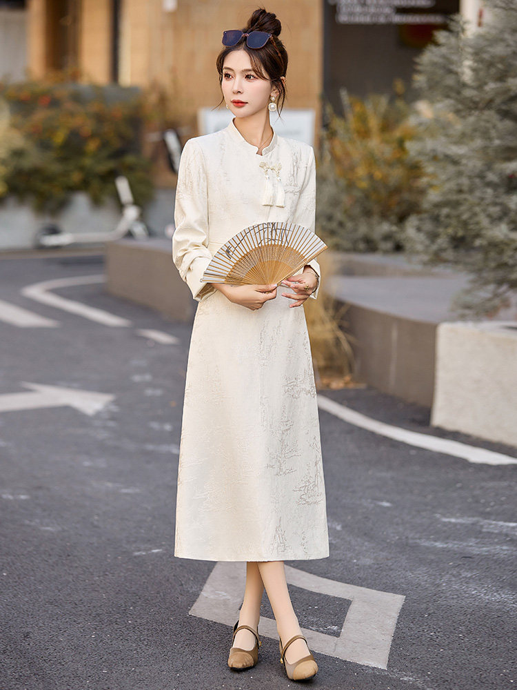 新中式轻国风套装女2024春秋新款高级感气质名媛提花半身裙两件套,女装套装/套裙,依如秀(原杭风阁)