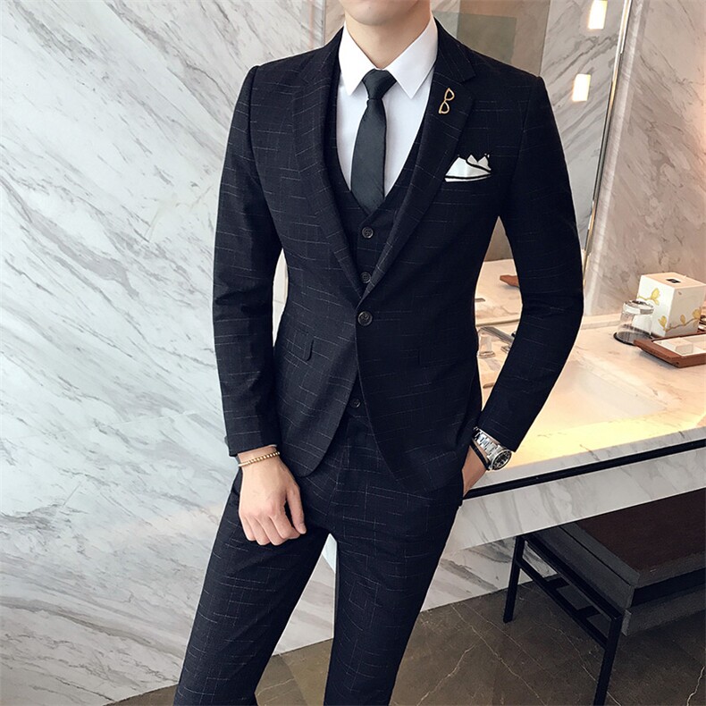 西装男套装礼服三件套帅气商务修身SJT-X27-P280,男装休闲套装,星座1012