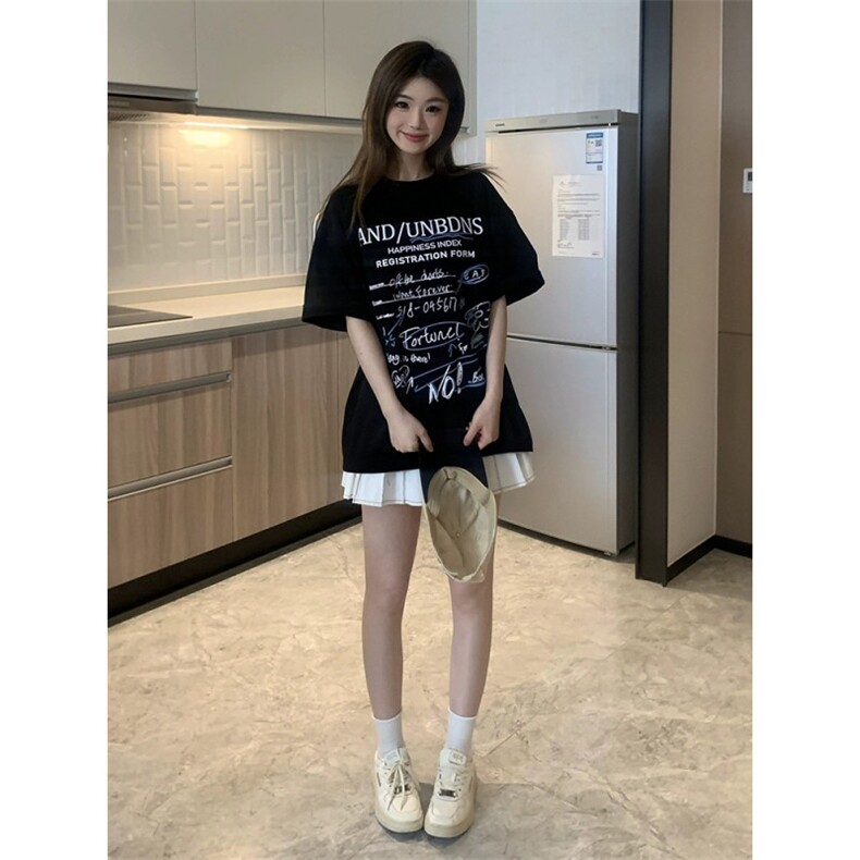 T0739-P25日系手绘涂鸦风格个性纯棉短袖男女同款情侣百搭上衣,男装T恤,星座617A-2