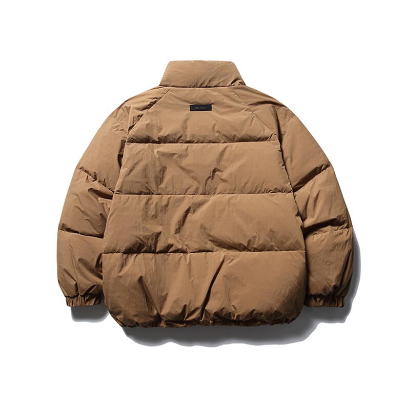 南夏乔装2025冬季新款纯色口袋装饰立领羽绒服日系复古宽松羽绒袄,男装羽绒服,电商S006（B521）