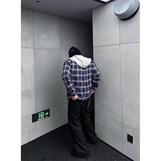 【有货】假两件美式复古连帽长袖衬衫外套男女同款8159HH-特P50，男装衬衫，星座1007（原301D）