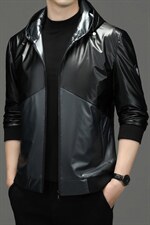 男装商务秋季新款皮衣男士中年潮流休闲宽松版男爸爸装纯色外套，男装皮衣，电商B212（原钱塘6029）