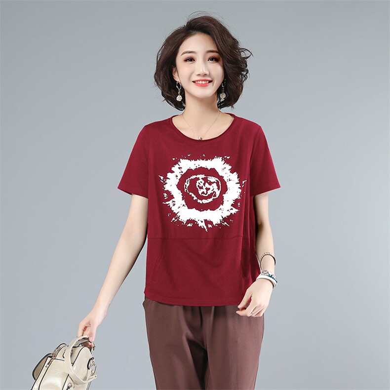 2024夏款大码女装印花纯色上衣219款，女装大码女装，秋牧寒烟