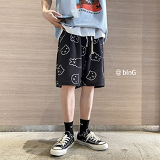 新款青春流行时尚潮牌百搭宽松五分裤潮流休闲ins夏季K1164-P28，男装休闲裤，星座512-2