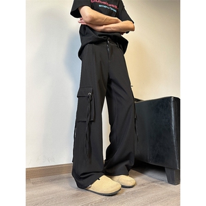 903-AK25-特P50【78】S-XXL  飘带工装休闲裤！4图片