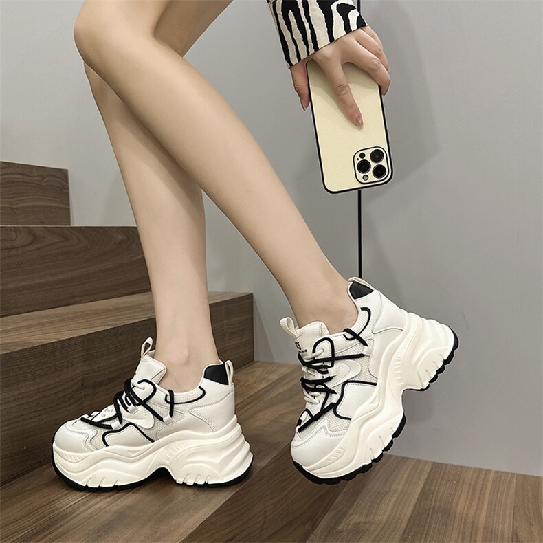 内增高老爹鞋女2023秋季新款百搭运动休闲鞋特小码小个子厚底女鞋,女鞋休闲鞋,电商A223