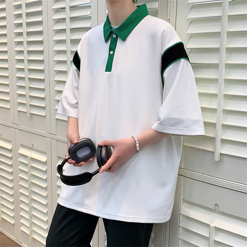 夏装青少年运动休闲半袖男女2023简约撞色短袖T恤629-P35控价58,男装T恤,电商A441-1