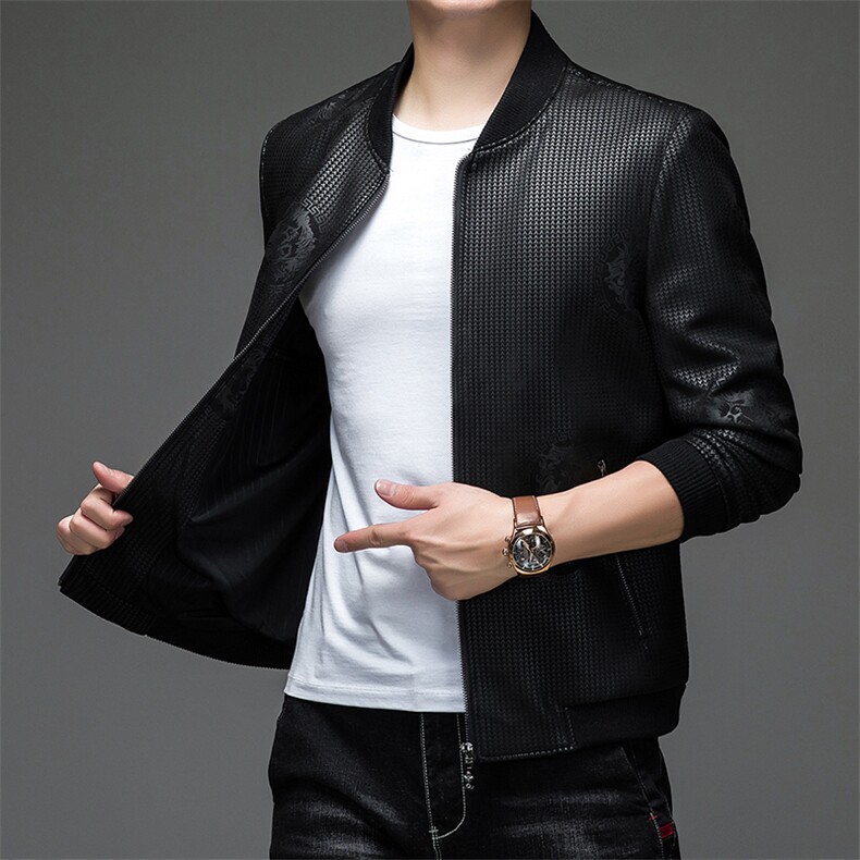 2023春秋新款男士时尚修身皮衣西装男外套皮夹克BSN8936-P135,男装皮衣,星座1105-3
