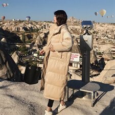 年后发金丝绒4色长款棉衣5077-M45-P185控258，女装棉衣/棉服，柒柒家