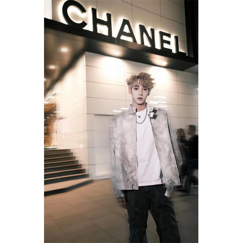 【有货】cleanfit扎染皮衣外套男春秋美式机车服夹克3604HH-特P85,男装夹克,星座1007（原301D）