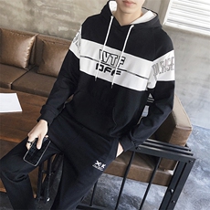 春秋青少年卫衣套装男运动连帽外套棒球服两件套衣服DS54T，男装卫衣，电商A102