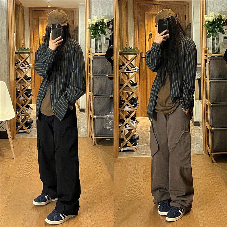 2026秋季美式立体袋拼接工装裤XZ604-KG38-P55控68，男装工装外套，星座604