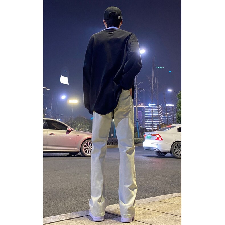 2024春款修身微喇复古弹力牛仔裤715-6-BK01P50,男装牛仔裤,星座715-6