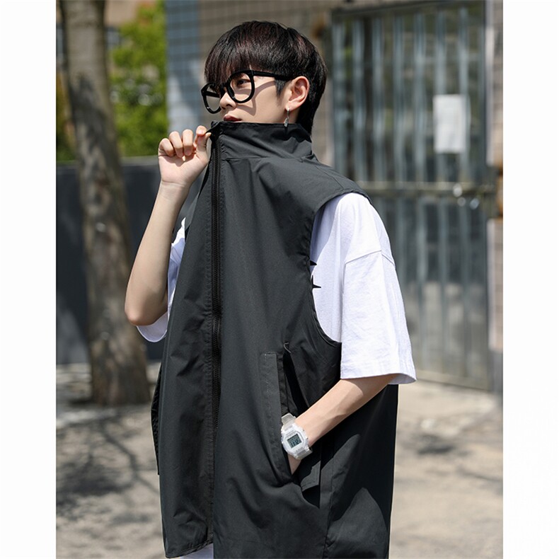 现货2023日系机能工装马甲夏季宽松休闲外穿马甲外套W3110-P35,男装背心/马甲,星座512-2
