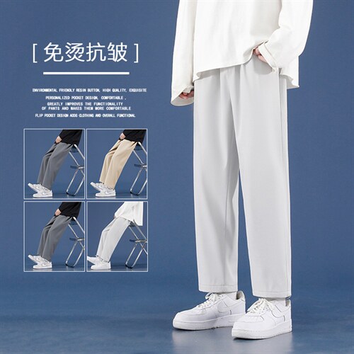 加绒2021运动休闲直筒潮流百搭九分裤 柔顺抗皱 1216-P20加绒批25图片