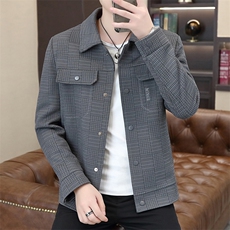 秋季高品质男式翻领夹克外套型男休闲百搭青年外套男N7903-P110，男装夹克，星座310B-3