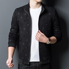 中青年男装爸爸2023春季外套中年男士休闲夹克衫春秋装翻领上衣,男装夹克,电商B212（原钱塘6029）
