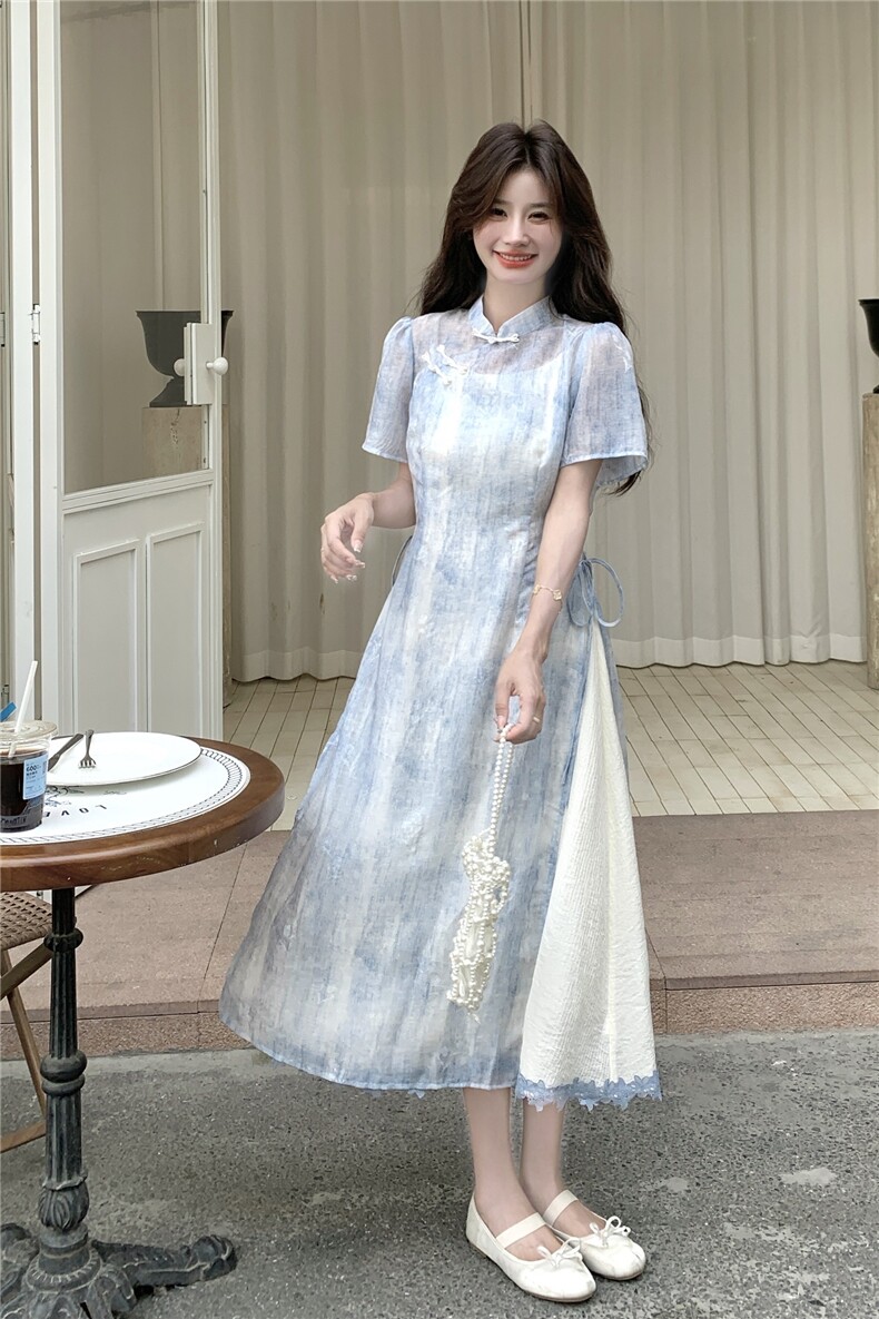 现货--蓝色风两件套套装203-8938-P155-K228,女装套装/套裙,浪娴服饰