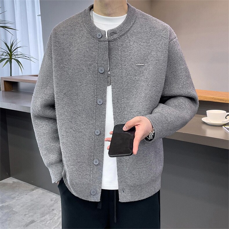 W10732-P53网图现货秋冬季新品潮流高克重开衫针织毛衣休闲外套,男装针织衫/毛衣,星座1608