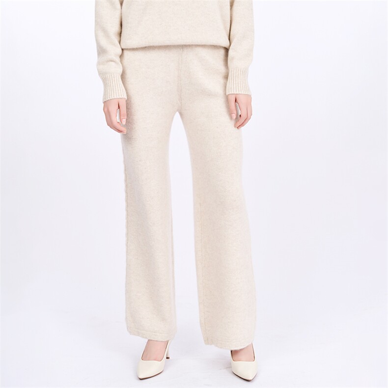 2025秋冬新款贴身保暖亲肤针织裤女士纯色修身保暖轻盈抗寒打底裤，女装休闲裤，星纬羊绒