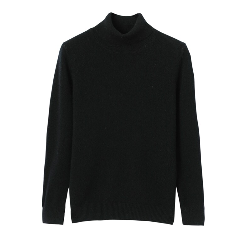 时尚儿童羊毛高领毛衣男女通用简约百搭纯色套头衫,童装儿童羊毛衫,乐贝童装