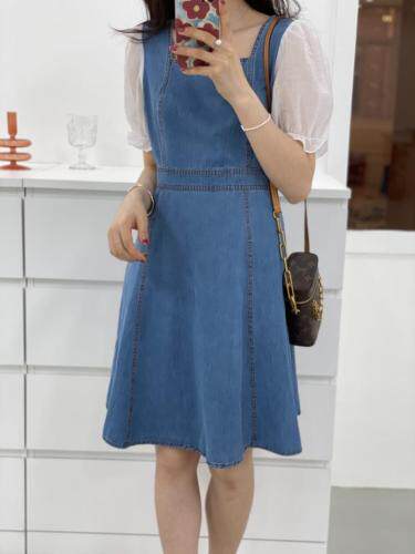 夏季牛仔连衣裙，女装连衣裙，晗梦轩