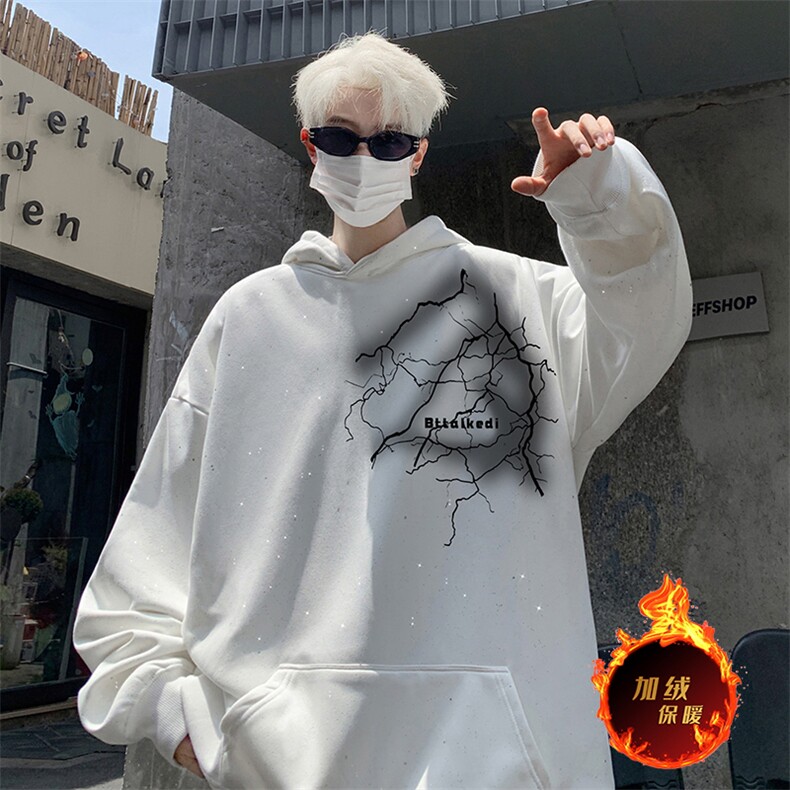 抖音得物高品质重磅全棉二开支持退换 360克满天星连帽卫衣 1028图片