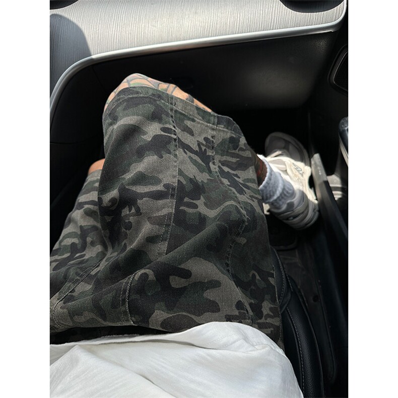 美潮   大码迷彩工装裤短裤五分裤休闲裤A014-DY25073-P50控68图片