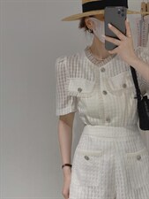 订制工艺面料小香套装，女装职业装，驿谷