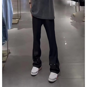 美式高街hiphop冰丝铆钉微喇休闲裤货号K2425P55