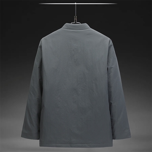 男中老年风唐装90绒羽绒服唐装复古盘扣中式羽绒服外套图片