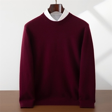 2025年秋季青春流行平面圆领时尚百搭，男装羊绒套衫，蜜暖羊