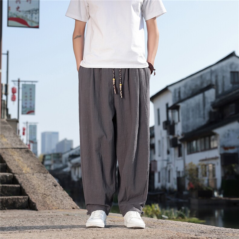 2026夏季新款宽松大码纯色休闲风男装休闲裤K2612，男装休闲裤，电商A008